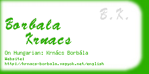 borbala krnacs business card